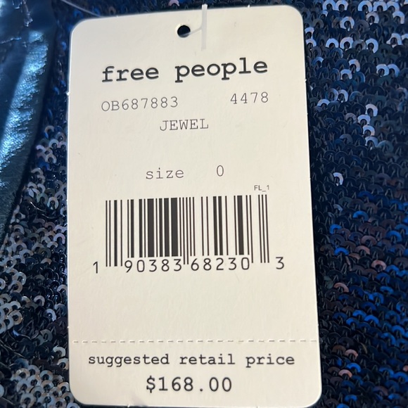 Free People sequins dress pants in deep blue Jewel size 0 - Picture 10 of 10